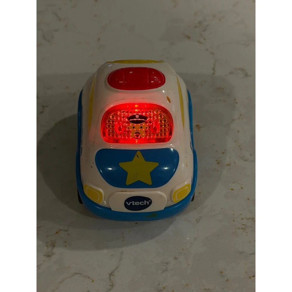 VTech Go Go Smart Wheels Police‎ Car White Blue Light Up Sound Toddler Toy